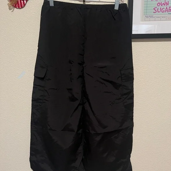 Angel Kiss Black Ruched Pencil Midi Skirt size large - Picture 5 of 6